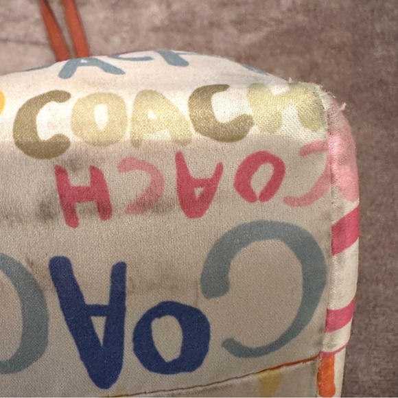 COACH Hampton Reversible Tote Scribble Logo Pattern Y2K Vintage - Picture 9 of 16
